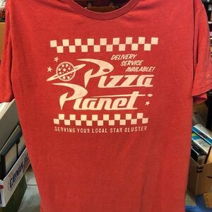 Disney Pizza Planet Red Graphic T-Shirt Size XL